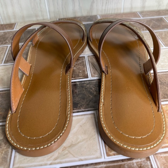COACH Harlan Beige/Khaki Sandals Preowned Size 7 - Picture 2 of 16